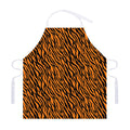 Orange And Black Tiger Stripe Print Adjustable Apron