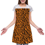 Orange And Black Tiger Stripe Print Adjustable Apron