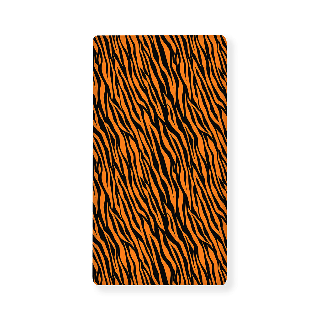 Orange And Black Tiger Stripe Print Baby Crib Sheet
