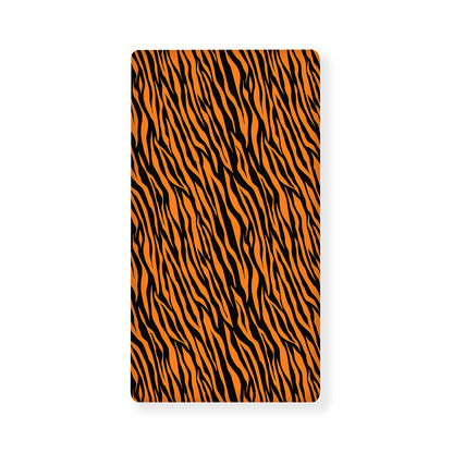 Orange And Black Tiger Stripe Print Baby Crib Sheet