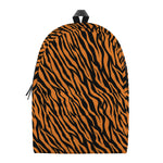 Orange And Black Tiger Stripe Print Backpack