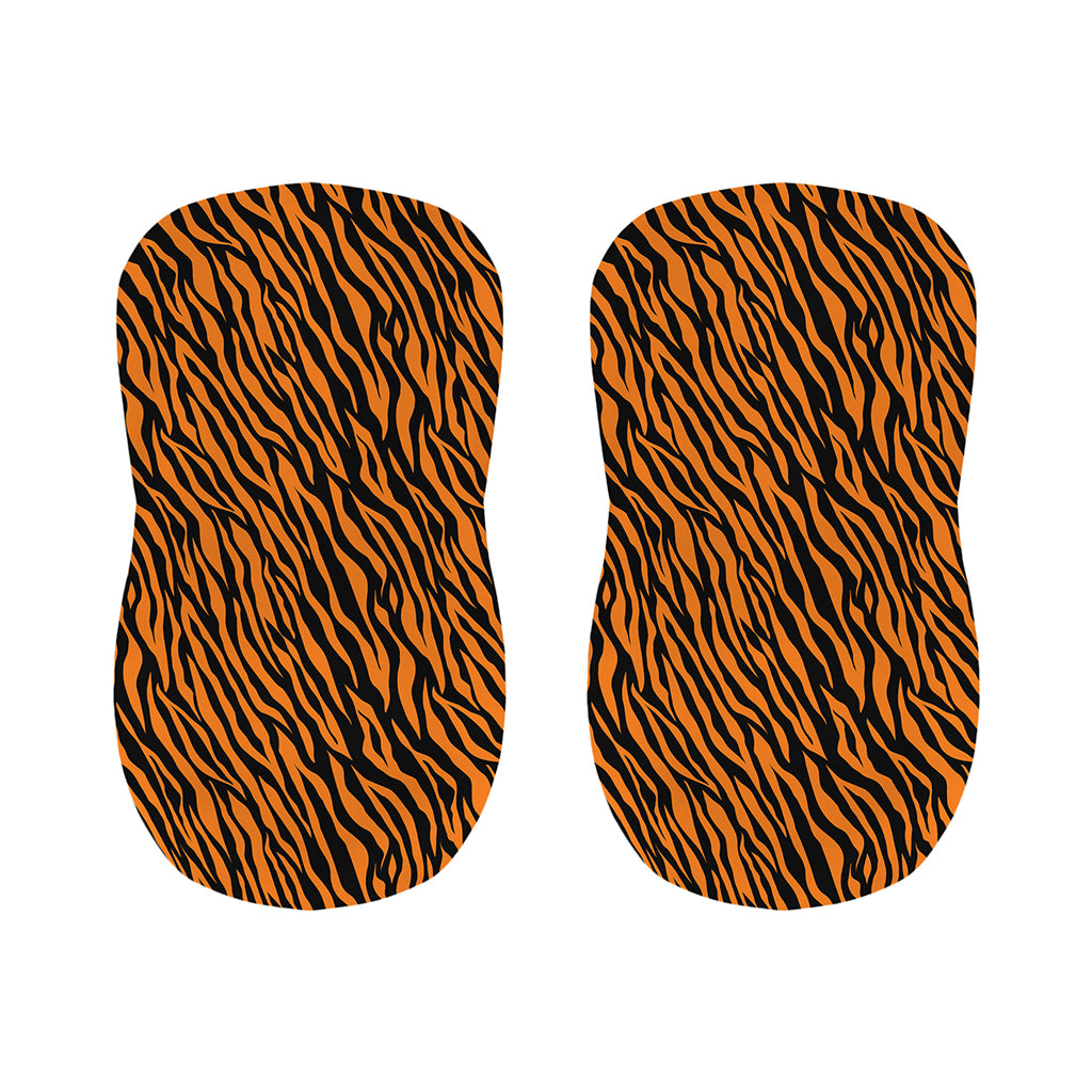 Orange And Black Tiger Stripe Print Bar Stool Covers