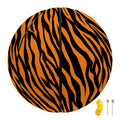 Orange And Black Tiger Stripe Print Basketball