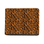 Orange And Black Tiger Stripe Print Bifold Wallet