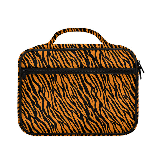 Orange And Black Tiger Stripe Print Briefcase Bible Bag
