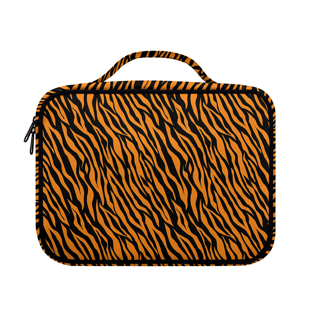 Orange And Black Tiger Stripe Print Briefcase Bible Bag