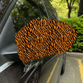Orange And Black Tiger Stripe Print Car Side Mirror Covers