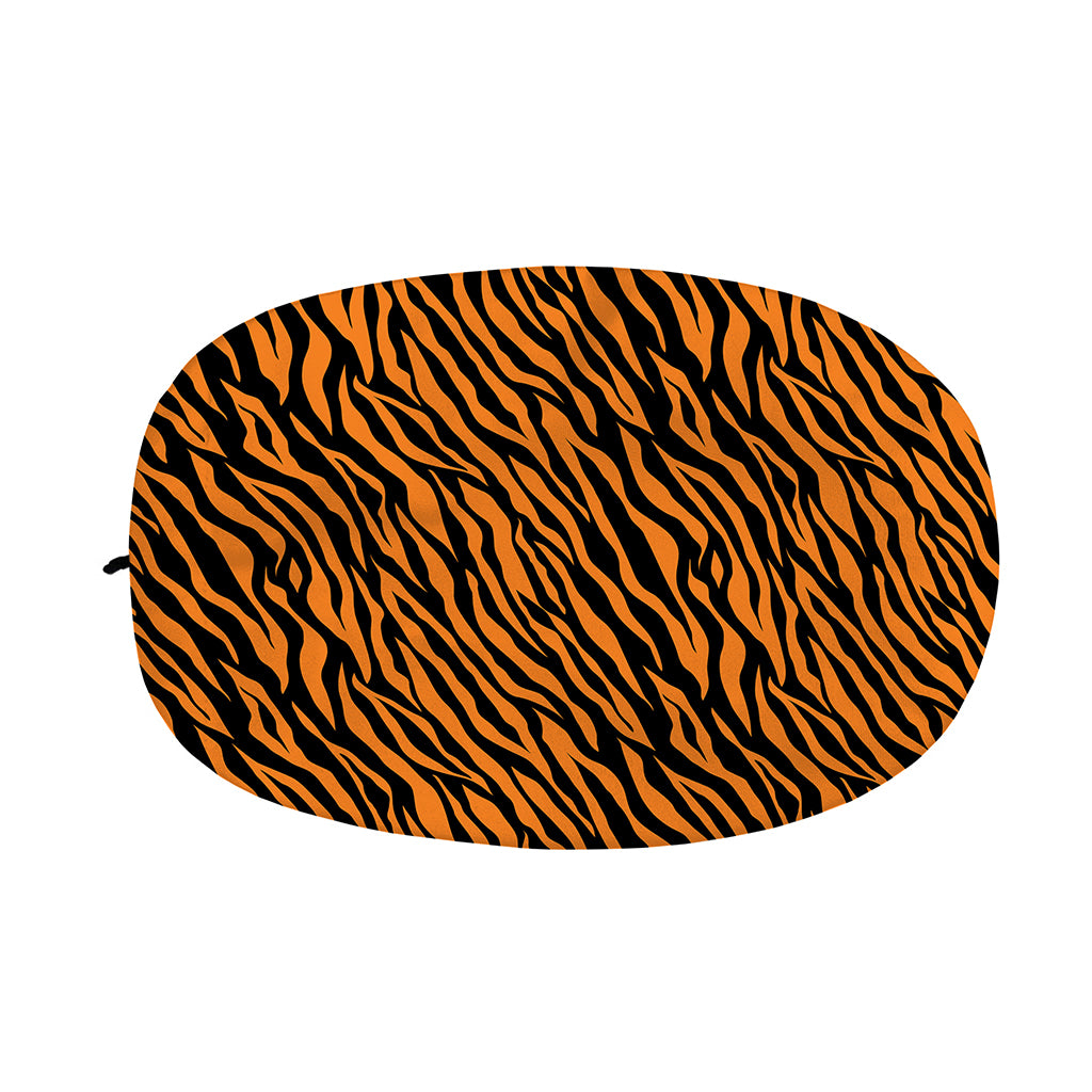 Orange And Black Tiger Stripe Print Car Side Mirror Covers