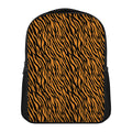 Orange And Black Tiger Stripe Print Casual Backpack