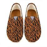 Orange And Black Tiger Stripe Print Casual Shoes
