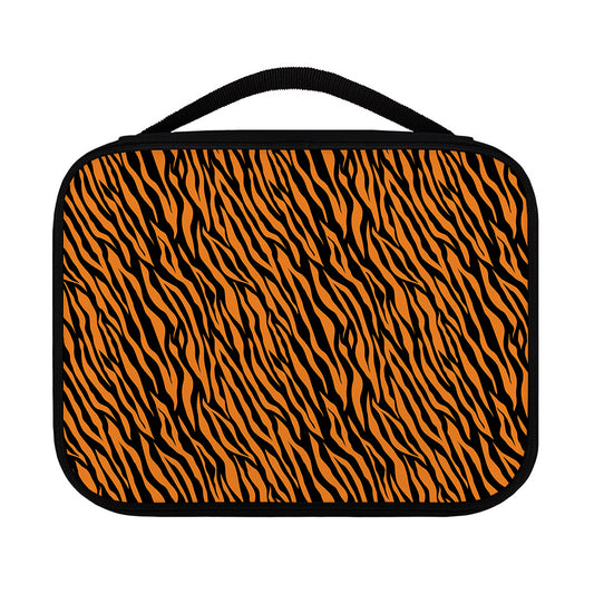 Orange And Black Tiger Stripe Print Classic Bible Case
