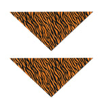 Orange And Black Tiger Stripe Print Dog Bandana