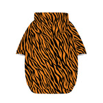 Orange And Black Tiger Stripe Print Dog Zip Up Hoodie