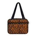 Orange And Black Tiger Stripe Print Double Strap Bible Bag