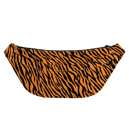 Orange And Black Tiger Stripe Print Fanny Pack
