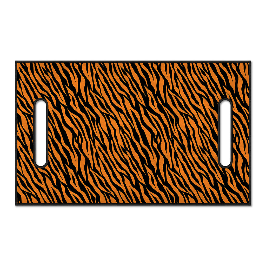 Orange And Black Tiger Stripe Print Golf Cart Seat Cover