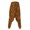 Orange And Black Tiger Stripe Print Hammer Pants