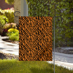 Orange And Black Tiger Stripe Print House Flag