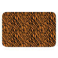 Orange And Black Tiger Stripe Print Indoor Door Mat