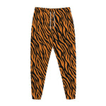 Orange And Black Tiger Stripe Print Jogger Pants