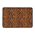 Orange And Black Tiger Stripe Print Kitchen Mat
