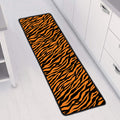 Orange And Black Tiger Stripe Print Long Kitchen Mat