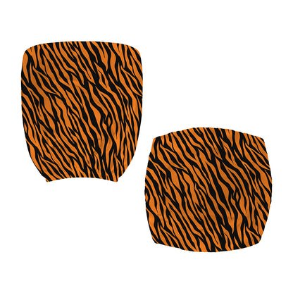 Orange And Black Tiger Stripe Print Office Chair Cover