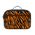 Orange And Black Tiger Stripe Print Portable Lunch Bag