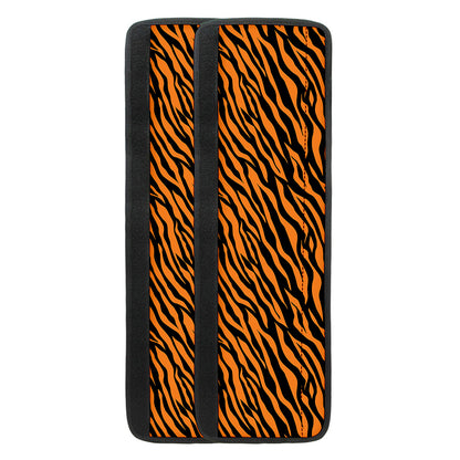 Orange And Black Tiger Stripe Print Refrigerator Handle Covers