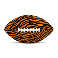 Orange And Black Tiger Stripe Print Rugby Ball
