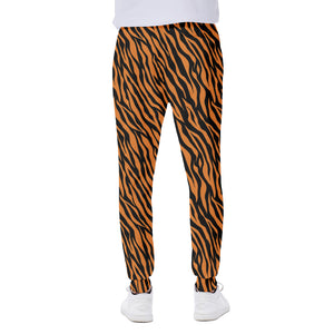 Orange And Black Tiger Stripe Print Scuba Joggers