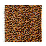 Orange And Black Tiger Stripe Print Silk Bandana