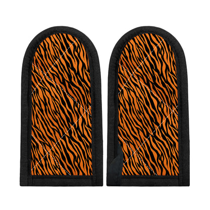 Orange And Black Tiger Stripe Print Skillet Handle Cover