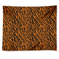 Orange And Black Tiger Stripe Print Tapestry