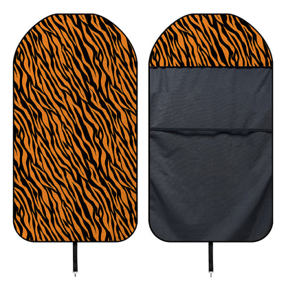Orange And Black Tiger Stripe Print Waterproof Car Seat Cover