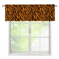 Orange And Black Tiger Stripe Print Window Valance