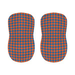 Orange And Blue Houndstooth Print Bar Stool Covers