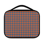 Orange And Blue Houndstooth Print Classic Bible Case