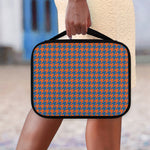 Orange And Blue Houndstooth Print Classic Bible Case