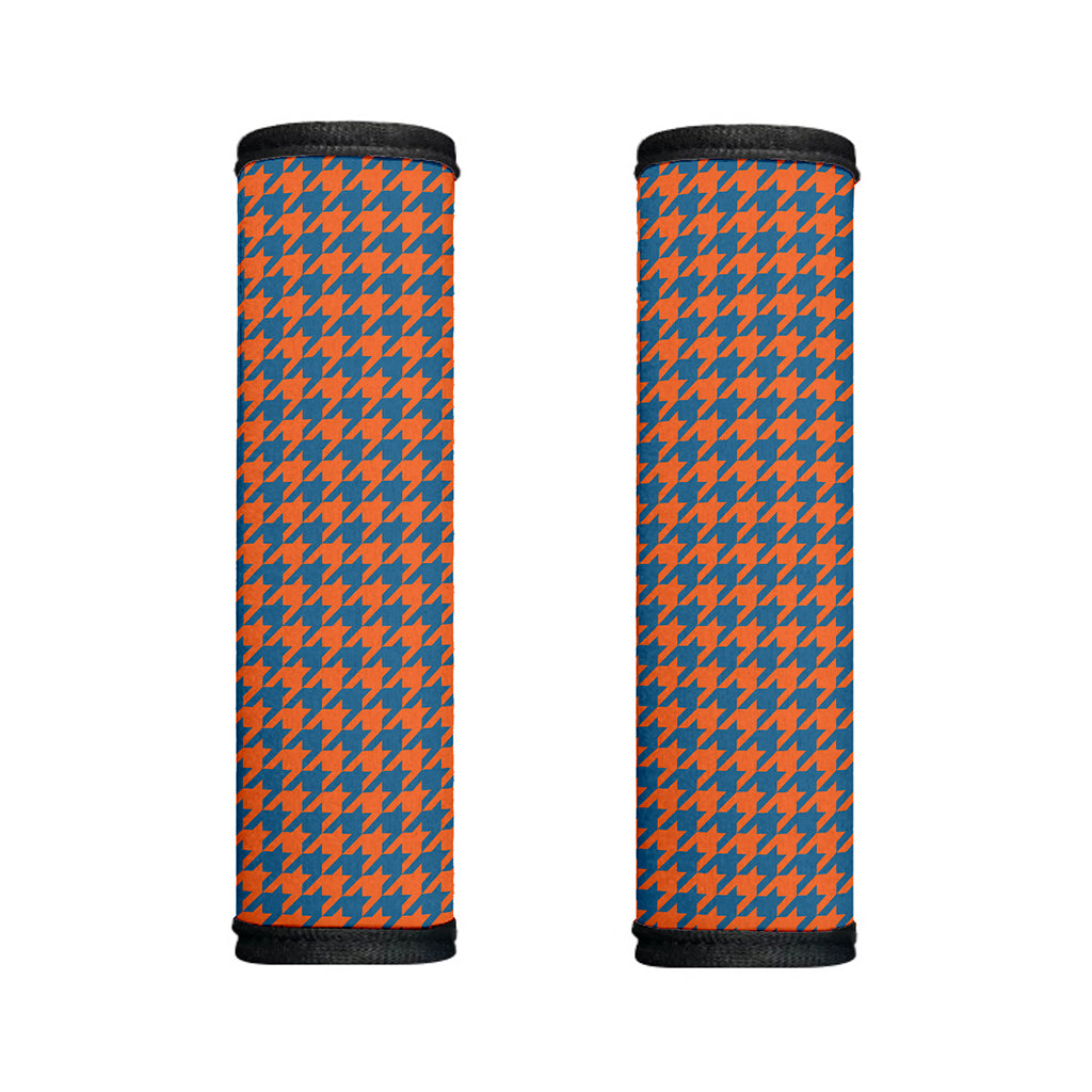 Orange And Blue Houndstooth Print Handle Covers