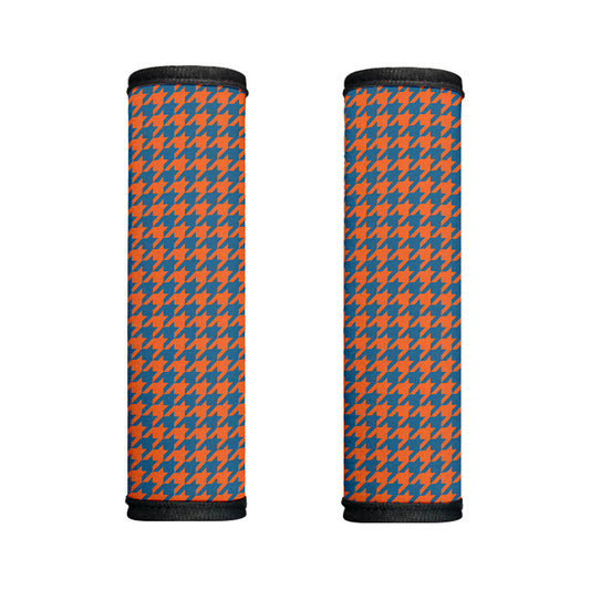 Orange And Blue Houndstooth Print Handle Covers