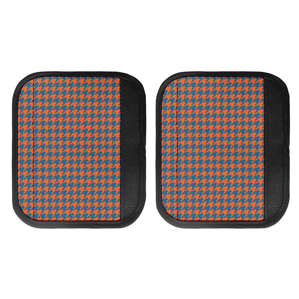 Orange And Blue Houndstooth Print Handle Covers