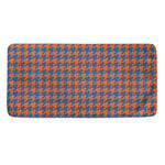 Orange And Blue Houndstooth Print Towel