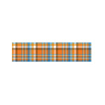 Orange And Blue Madras Pattern Print Bed Runner