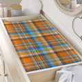 Orange And Blue Madras Pattern Print Changing Pad Cover