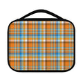 Orange And Blue Madras Pattern Print Classic Bible Case
