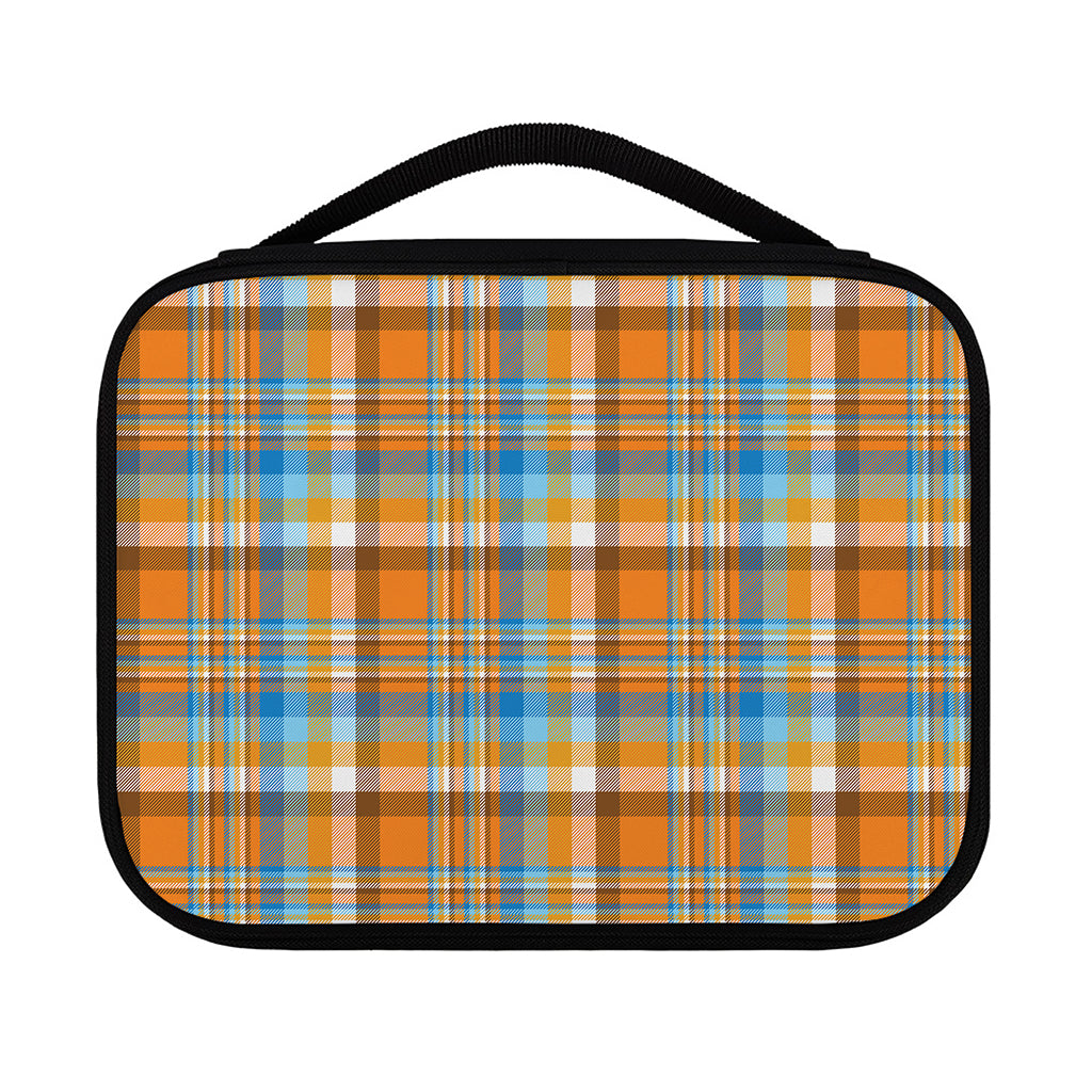 Orange And Blue Madras Pattern Print Classic Bible Case
