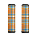 Orange And Blue Madras Pattern Print Handle Covers
