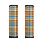 Orange And Blue Madras Pattern Print Handle Covers