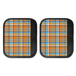 Orange And Blue Madras Pattern Print Handle Covers